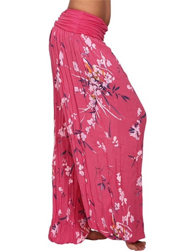 Casual-Women-Wide-Leg-Floral-Print-Trouser-Pants-1397243