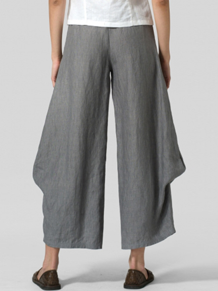 Women-Casual-Elastic-Waist-Loose-Pants-Wide-Leg-Trousers-1394121