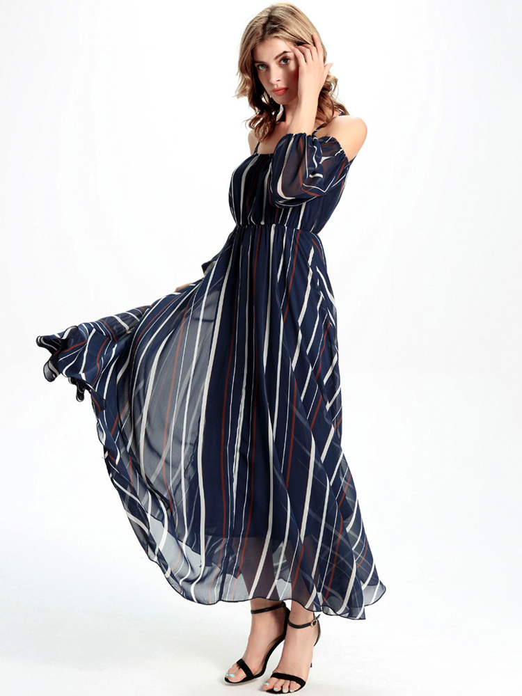 Casual-Women-Chiffon-Off-Shoulder-Stripe-Loose-Maxi-Dress-1088870