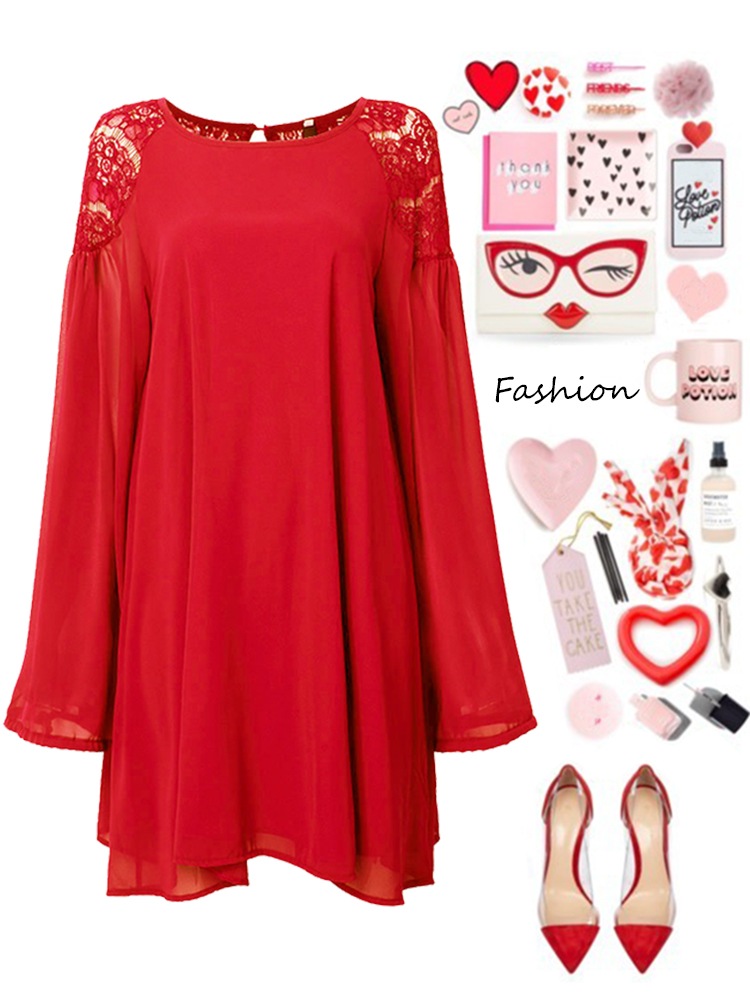 Casual-Lace-Chiffon-Lantern-Sleeve-Backless-Mini-Dress-For-Women-1043968