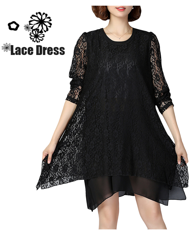 Elegant-Long-Sleeve-O-Neck-Lace-Hollow-Loose-Women-Dress-1088303