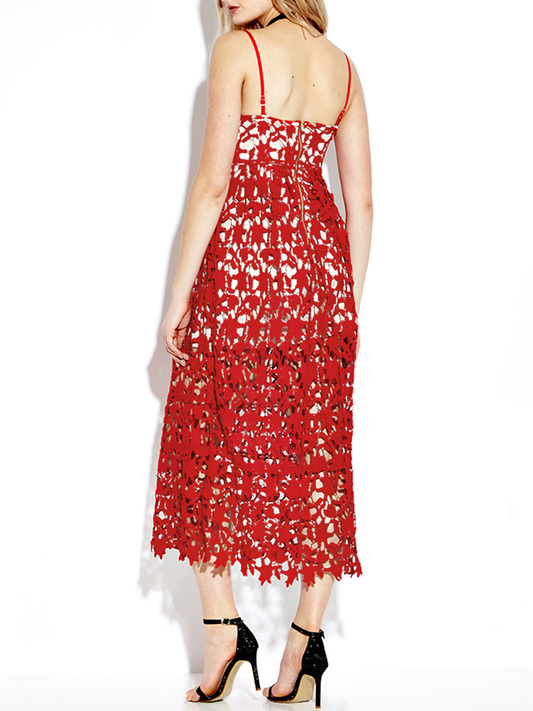 Elegant-Strap-Lace-Crochet-Solid-V-Neck-A-Line-Party-Dress-1030122