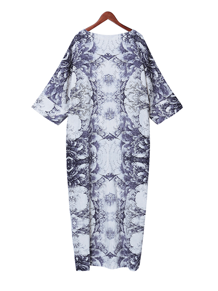 Casual-Women-Random-Floral-Printing-Batwing-Sleeve-Maxi-Dresses-1147899