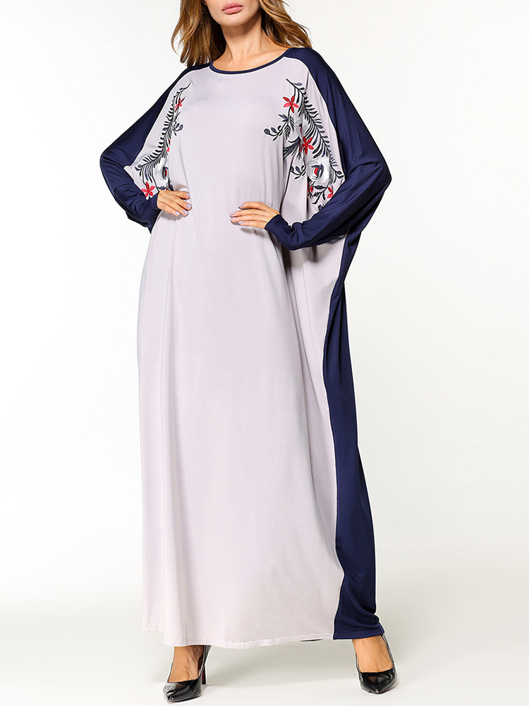 Loose-Women-Floral-Embroidered-Batwing-Sleeve-O-Neck-Maxi-Dress-1252182