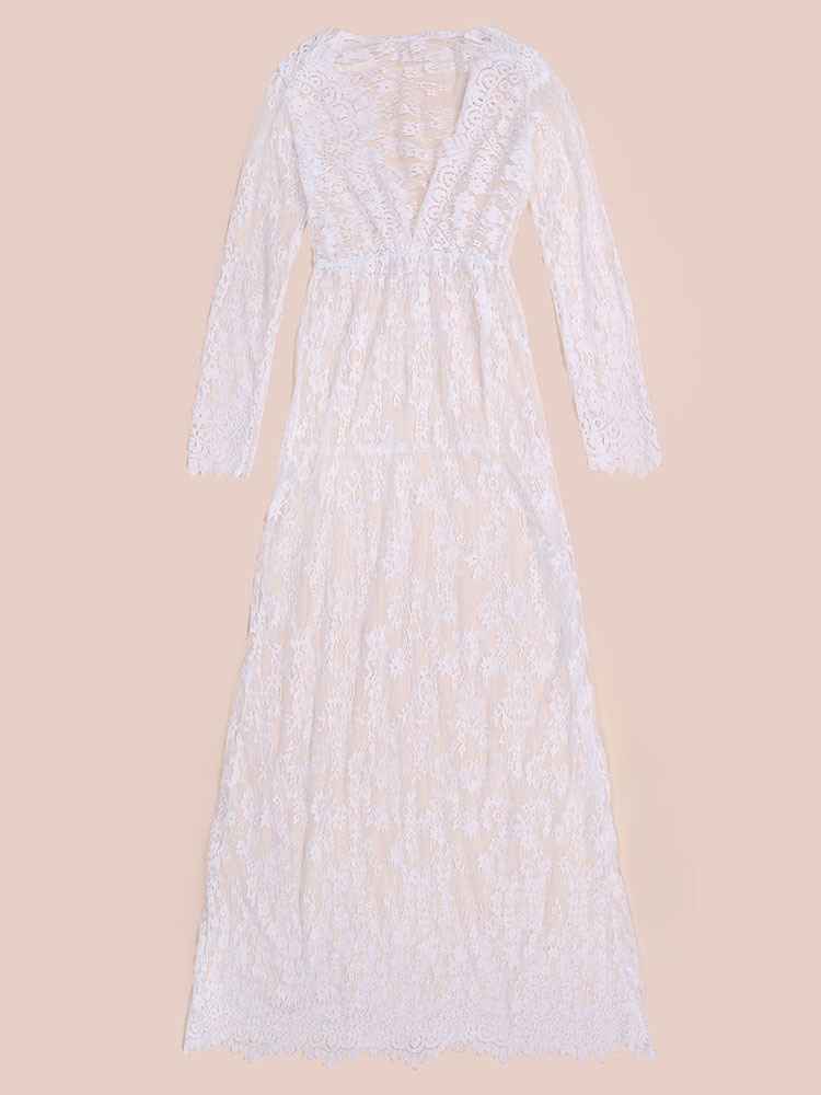 Sexy-White-Lace-Crochet-Deep-V-Women-Ball-Gown-Cocktail-Party-Maxi-Dress-1033514
