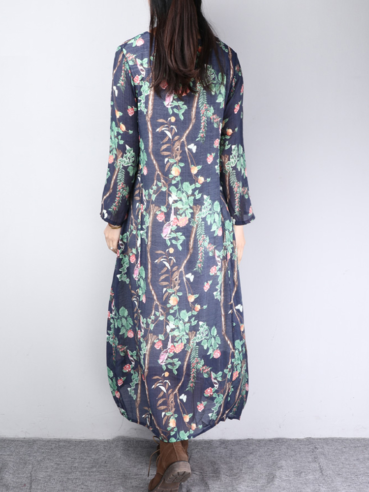 Vintage-Women-Floral-Printed-Side-Pocket-O-Neck-Maxi-Dress-1275766