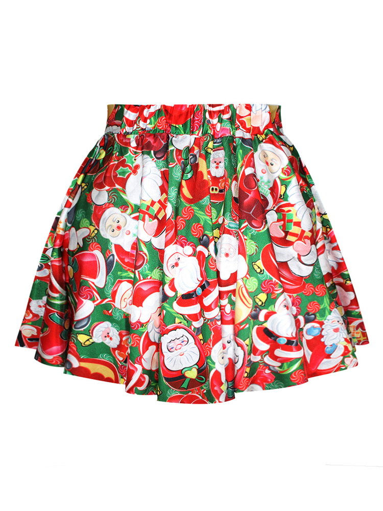 Christmas-Printing-Santa-Claus-High-waisted-Women-Puff-Skirts-1105010