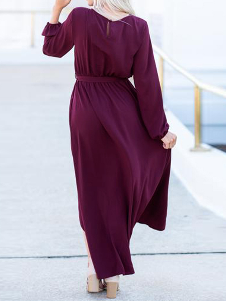 Elegant-Women-High-Split-Front-Cross-Irregular-Hem-Long-Sleeve-Dress-with-Belt-1381821