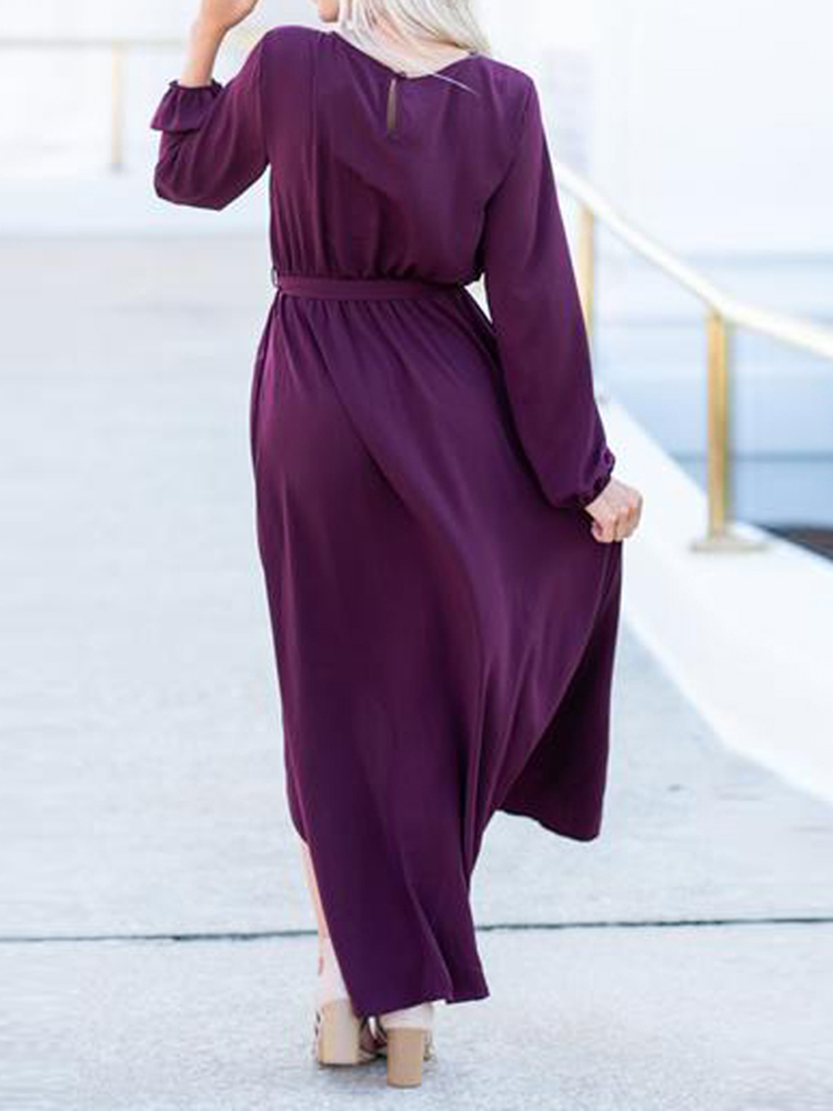 Elegant-Women-High-Split-Front-Cross-Irregular-Hem-Long-Sleeve-Dress-with-Belt-1381821