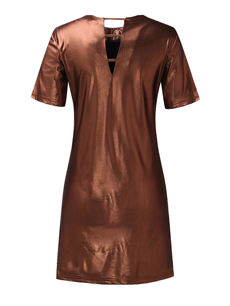 Stylish-Women-Short-Sleeve-Crew-Neck-Metallic-T-shirt-Dresses-1158101