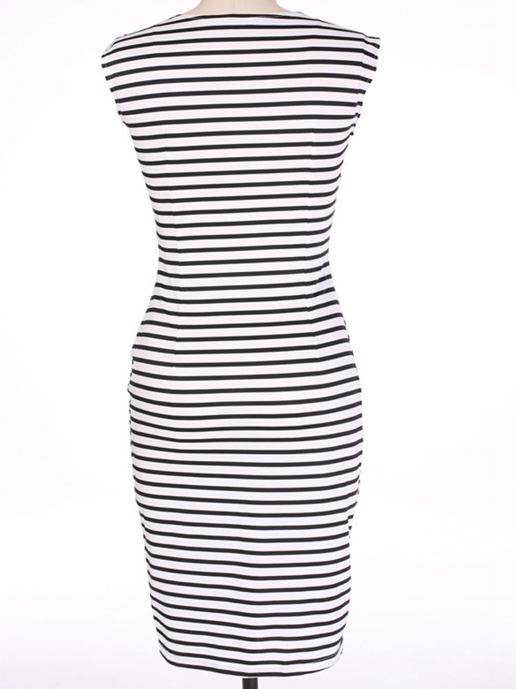 Elegant-Women-Sleeveless-Striped-O-Neck-Slim-Pencil-Dresses-994020