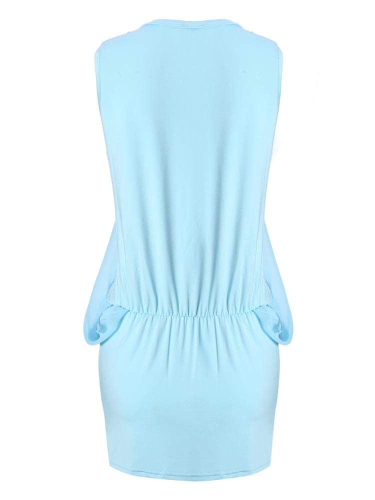 Woman-Chiffon-Stitching-Dress-Sleeveless-Solid-Color-Mini-Dresses-924655
