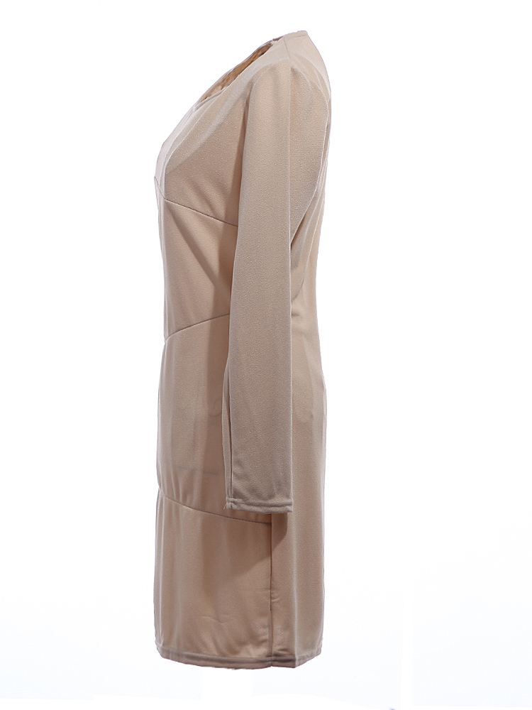 Women-Elegant-Round-Neck-Long-Sleeve-Slim-Work-Dress-82707