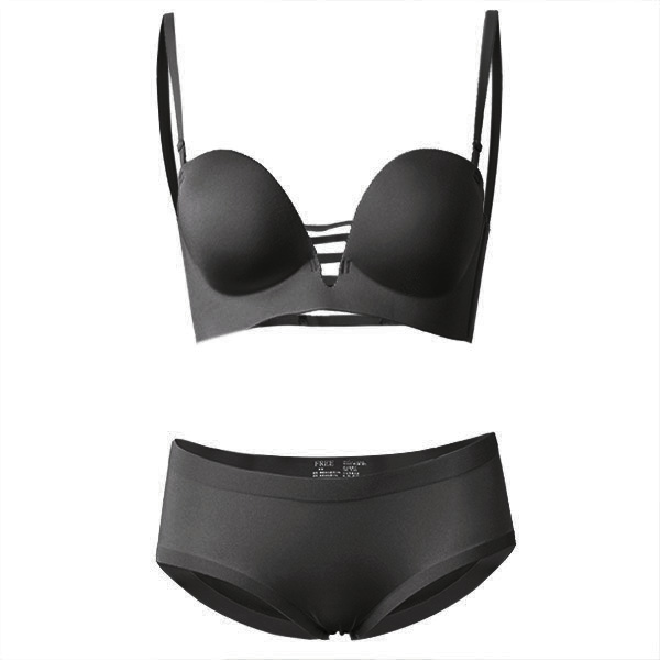 Gather-Glaze-One-Piece-Side-Six-Hooks-Seamless-Underwire-Bra-Set-990355