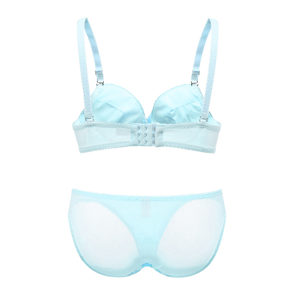 Lace-Cute-Cotton-Gather-B-Cup-Adjustable-Rims-Development-Bra-Set-1303571