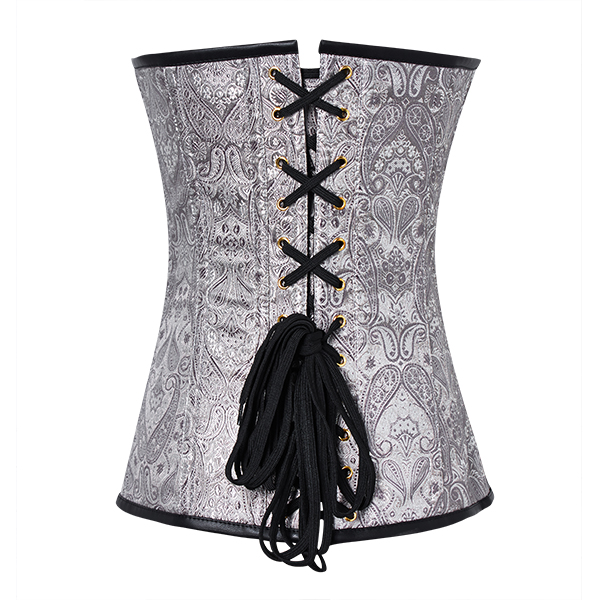 Black-Steampunk-Steel-Bone-Corset-Button-Zipper-Leather-Overbust-Bustiers-Waist-Trainner-1005372