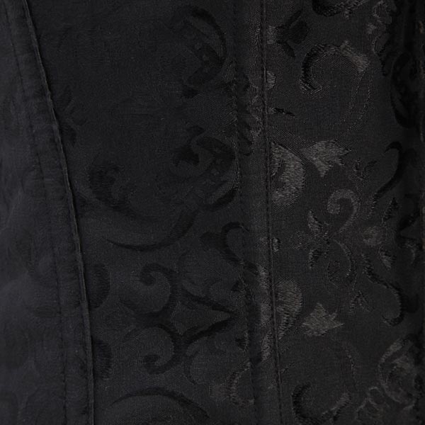 Black-Steel-Overbust-Print-Waist-Training-Corset-926595