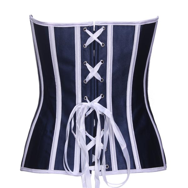 Blue-White-Striped-Comfortable-Women-Corset-920533