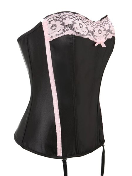 Sexy-Women-Lace-Satin-Overbust-Corset-Bustier-958920