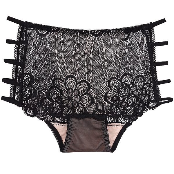 3-Pcs-Lace-trim-Side-Rope-Hollow-Out-Mid-Waist-Solid-Color-Breathable-Panties-1173100