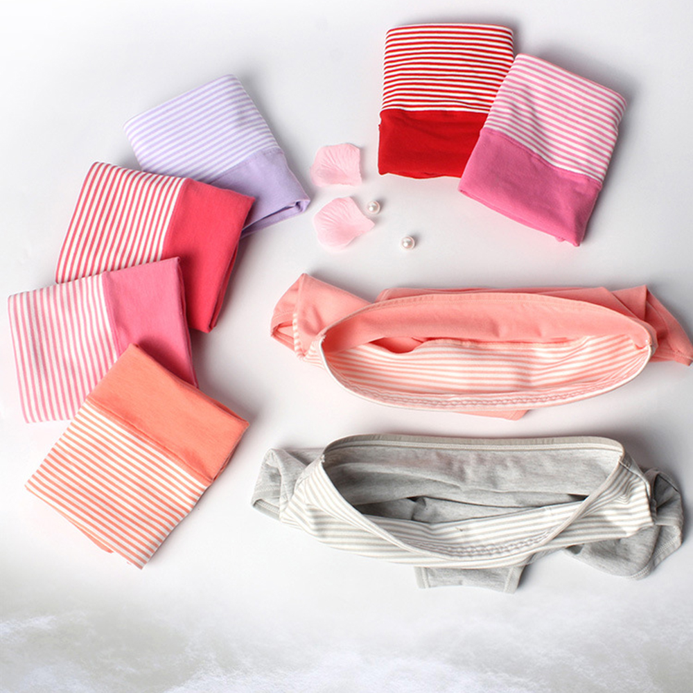 Candy-Color-Stripe-High-Waist-Seamless-Cotton-Underwear-Briefs-1384613