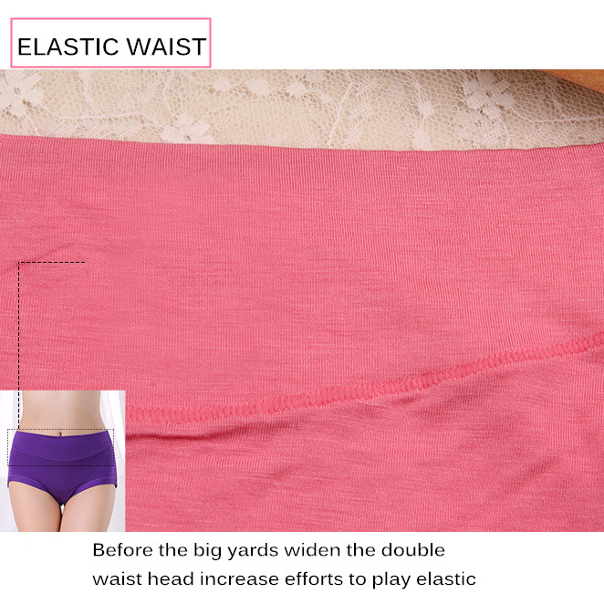 Colorful-Women-Super-Elastic-Bamboo-Fiber-High-Waist-Comfort-Briefs-Panties-1020660
