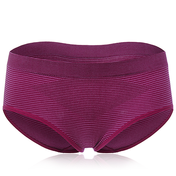 Comfort-Striped-Pattern-Seamless-Lycra-Cotton-Breathable-Hips-Up-Low-Rise-Panties-Briefs-1110635