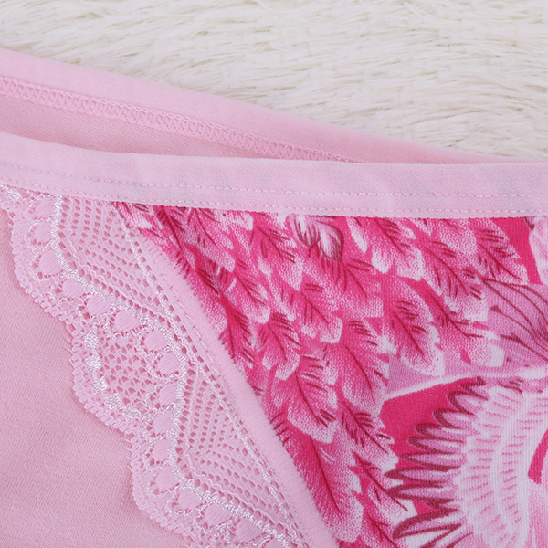 Women-Comfort-Soft-Bamboo-Fiber-Mid-Waist-Elastic-Floral-Printed-Lacy-Panties-Briefs-1115053