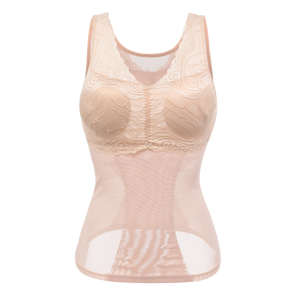 Breathable-Lace-Translucent-Push-Up-Chest-Waist-Slim-Vest-Shapewear-1315515