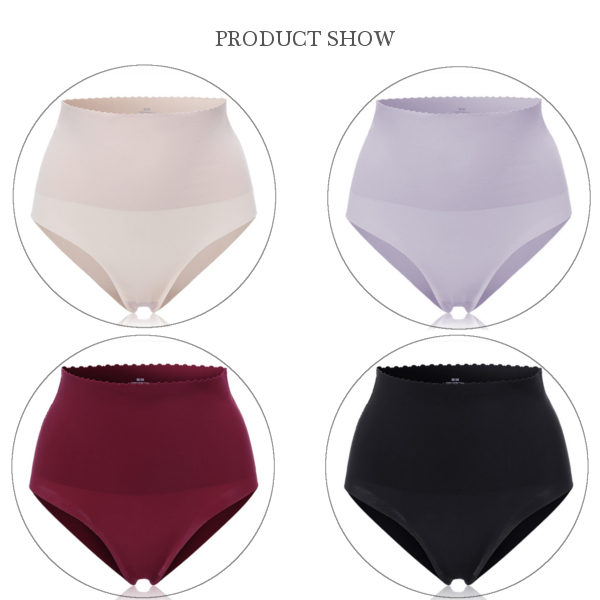 Comfort-Women-Solid-Color-Elastic-Waist-Shaper-Panties-Abdomen-Shaping-High-Rise-Briefs-1119888