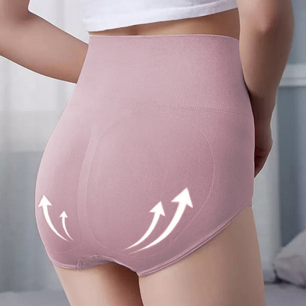 Elastic-High-Waist-Breatnable-Hip-Up-Tummy-Control-Shaping-Panties-1394910