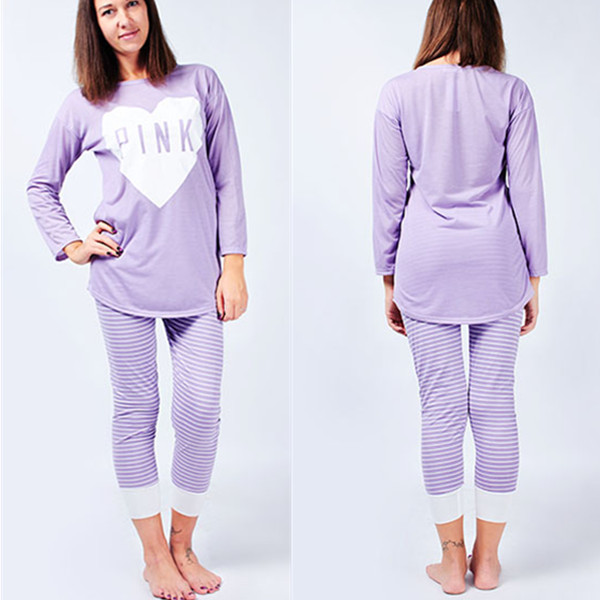 Autumn-Women-Lady-Loose-Cotton-Leisure-Home-Sleepwear-Milk-Silk-Pajamas-Sets-Lungewear-993239