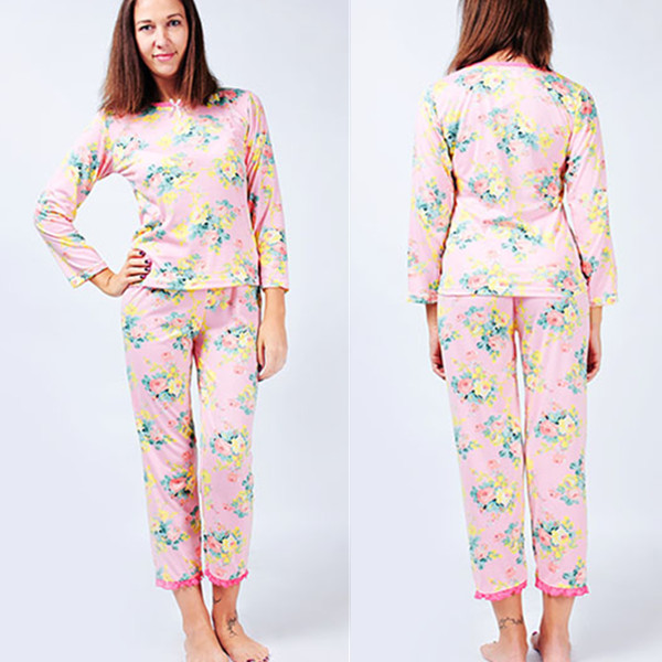 Autumn-Women-Lady-Loose-Cotton-Leisure-Home-Sleepwear-Milk-Silk-Pajamas-Sets-Lungewear-993239