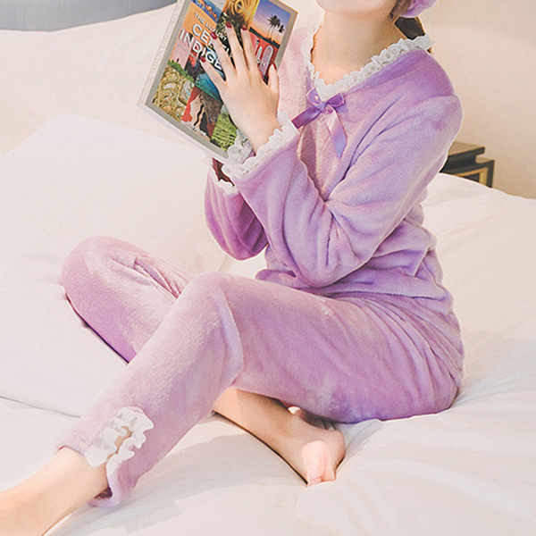 Comfy-Thicken-Coral-Velvet-Floral-Printing-Pajamas-Flannel-Long-Sleeve-Sleepwear-Sets-For-Woman-1090231