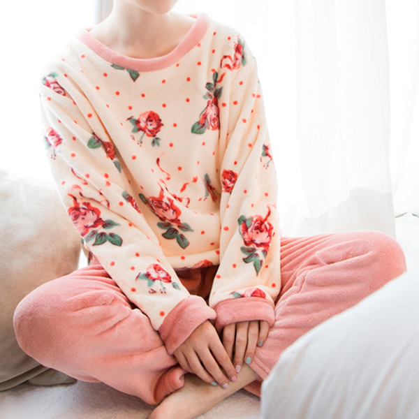 Comfy-Thicken-Coral-Velvet-Floral-Printing-Pajamas-Flannel-Long-Sleeve-Sleepwear-Sets-For-Woman-1090231