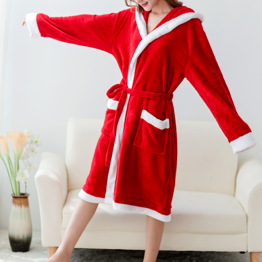 Coral-Fleece-Homewear-With-Hat-Thick-Robes-Keep-Warm-Nightgown-1387366