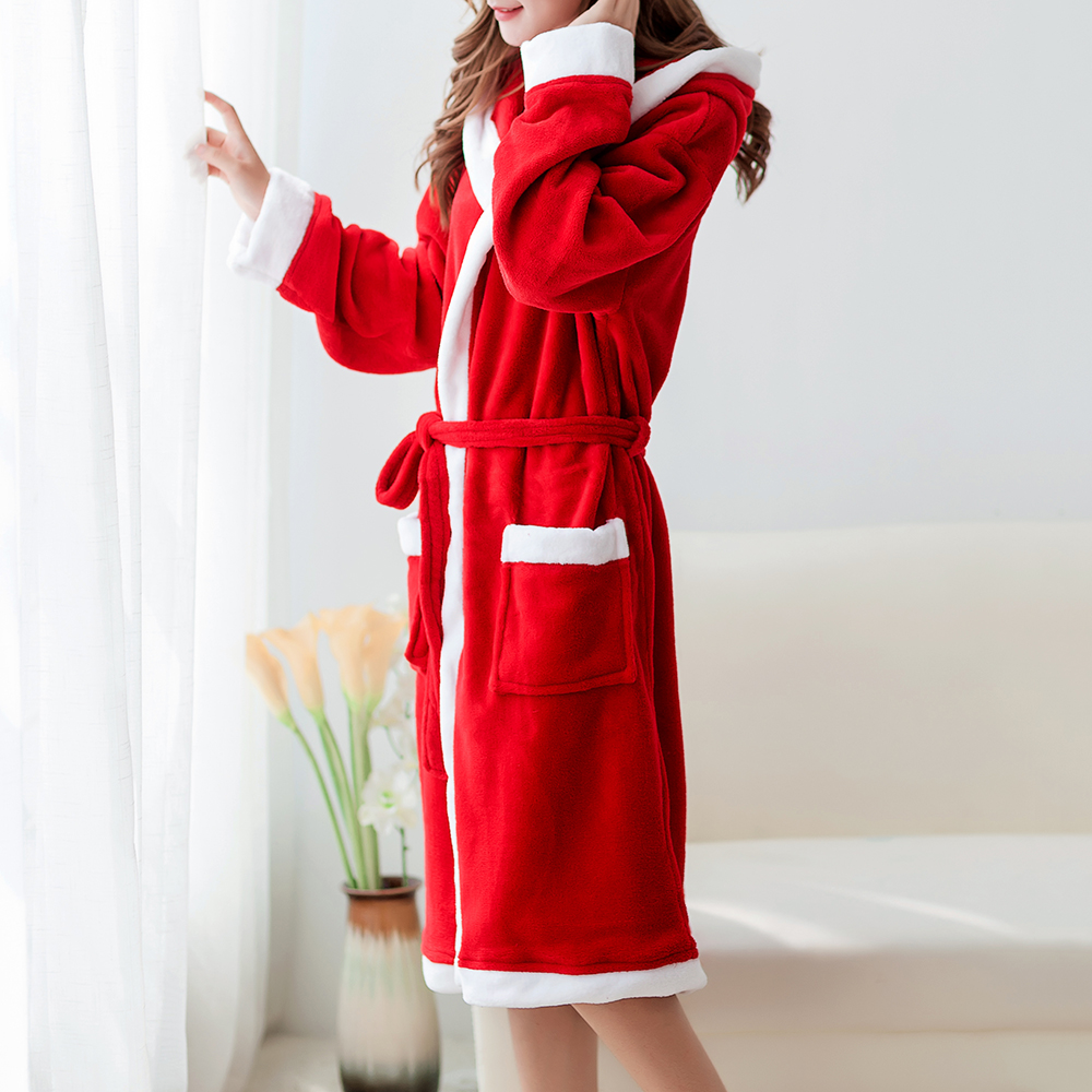 Coral-Fleece-Homewear-With-Hat-Thick-Robes-Keep-Warm-Nightgown-1387366