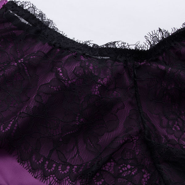 Sexy-Silk-Bowknet-Back-Suspender-Pajamas-Set-Temptation-Lace-Short-Sleepwear-1039092