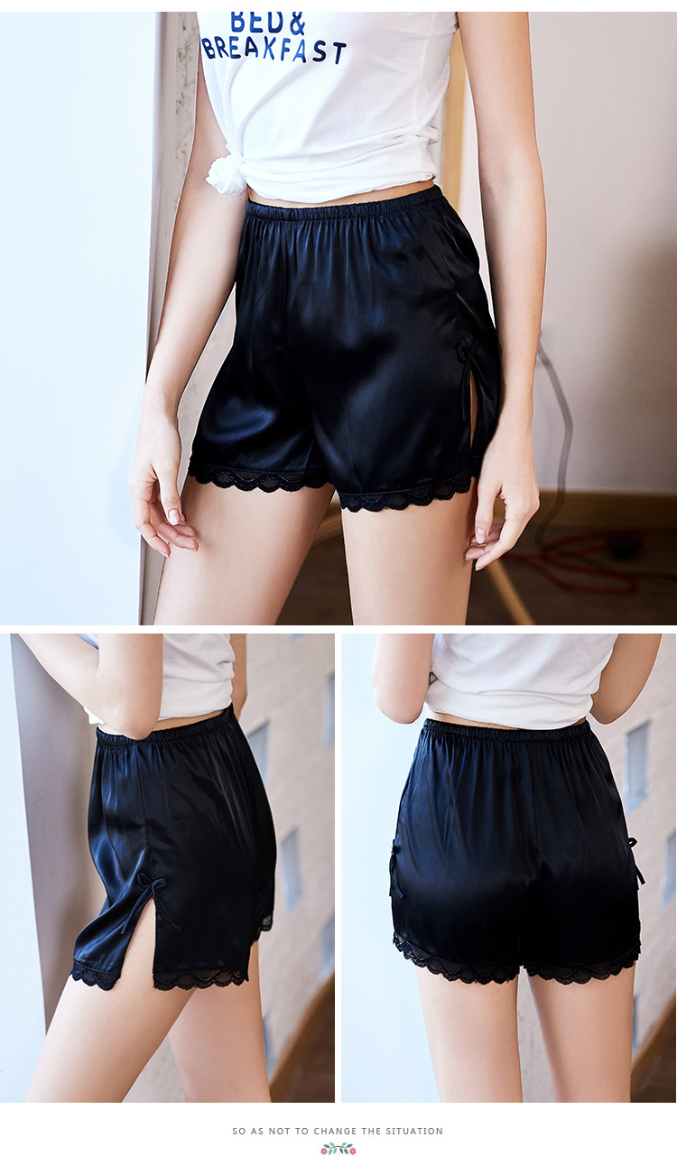 Silk-Lace-Trim-Women-Shorts-Side-Open-Bowknot-Pajama-Pants-Women-Sleepwear-1295200