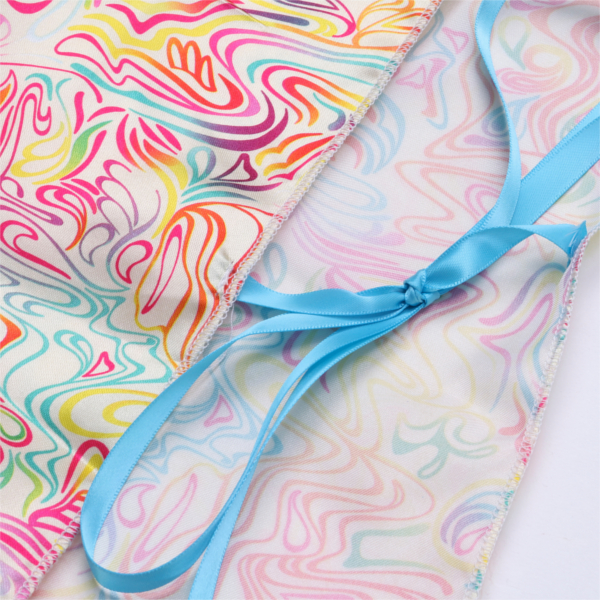 Women-Printing-V-Neck-Sleepwear-Lace-Perspective-Bowknot-Sling-Nightdress-1060516