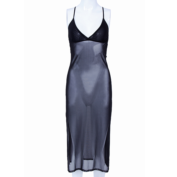 Women-Sexy-Deep-V-Transparent-shoulder-strapped-Sleepwear-Robes-973955