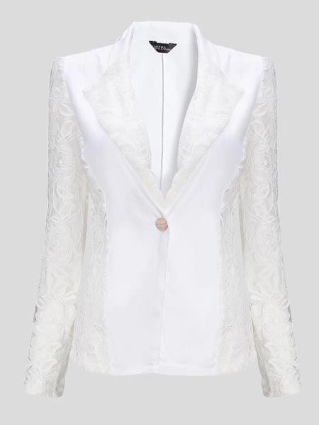 Casual-Long-Sleeve-Lace-Splicing-Floral-V-Neck-Blazer-922189