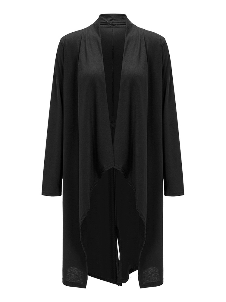 Casual-Women-Irregular-Hem-Pure-Color-Long-Sleeve-Cardigan-1110782