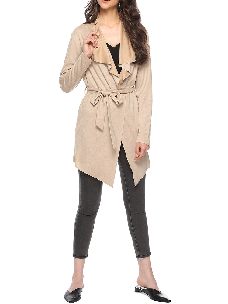 Casual-Women-Long-Sleeve-Lapel-Irregular-Hem-Cardigans-with-Belt-1348617