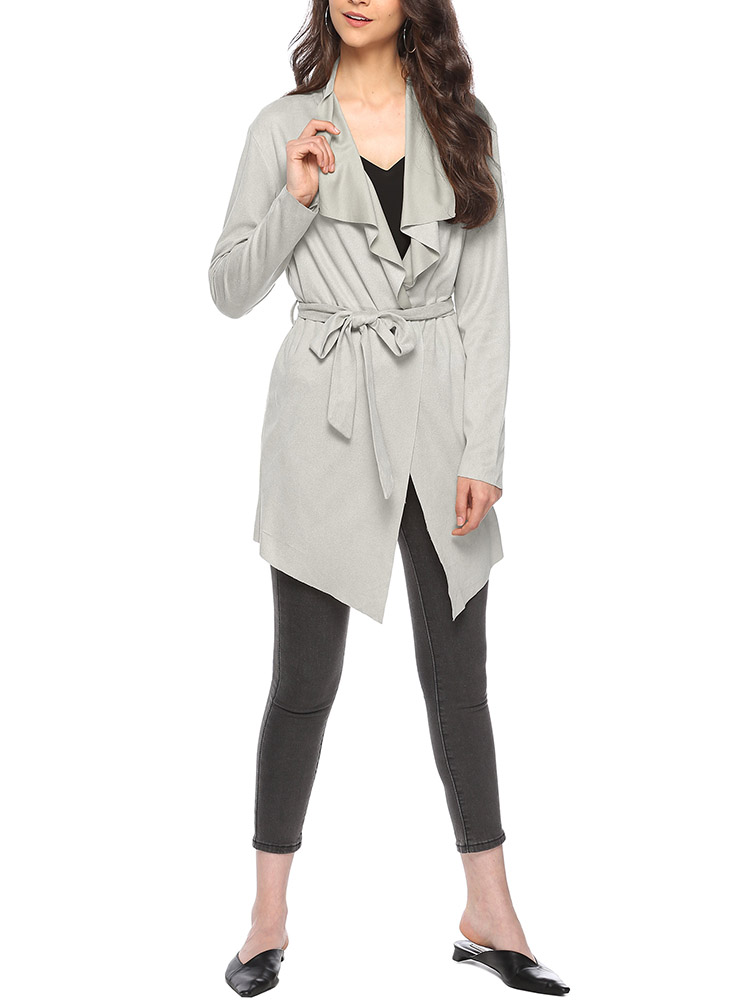 Casual-Women-Long-Sleeve-Lapel-Irregular-Hem-Cardigans-with-Belt-1348617