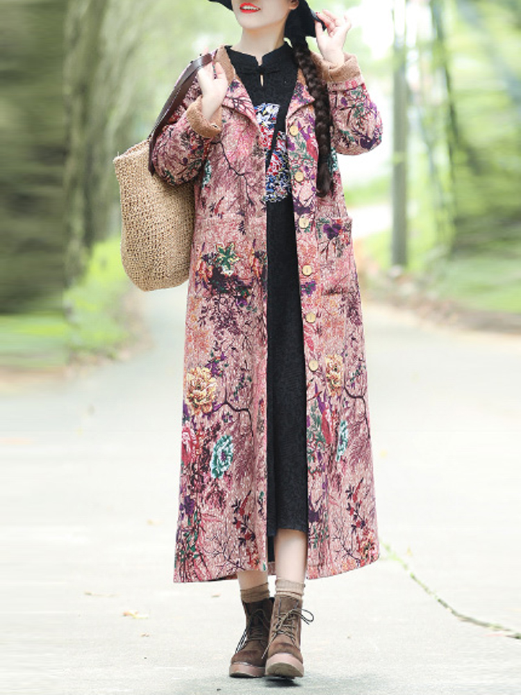 Vintage-Women-Floral-Print-Cotton-Linen-Button-Hooded-Long-Coats-with-Pockets-1373385
