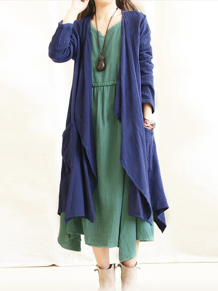 Autumn-Waterfall-Long-Sleeve-Retro-Pure-Color-Irregular-Casual-Coats-1229589