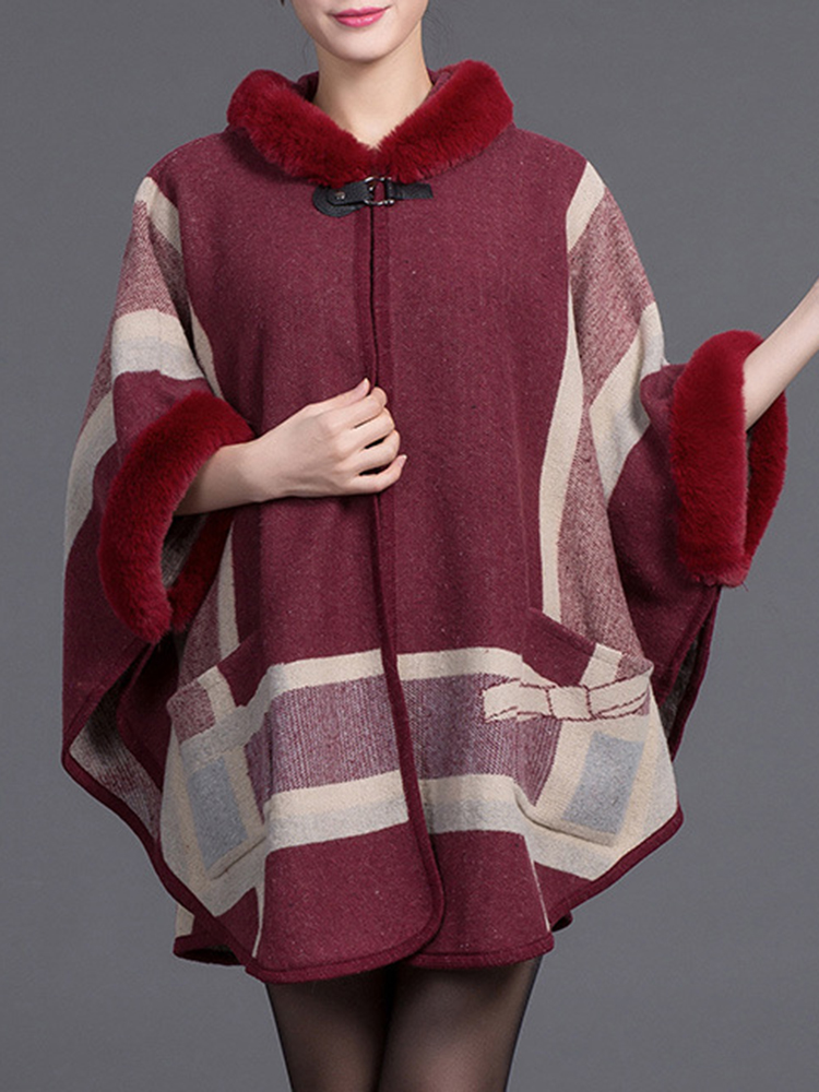 Autumn-Winter-Thick-Shawl-Print-Cloak-34-Sleeve-Elegant-Coats-1386274
