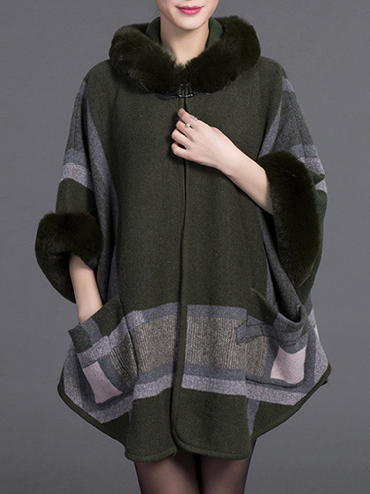 Autumn-Winter-Thick-Shawl-Print-Cloak-34-Sleeve-Elegant-Coats-1386274