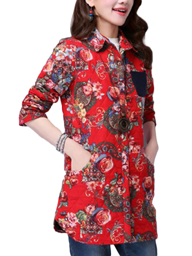Casual-Pocket-Linen-Cotton-Printed-Long-Sleeve-Lapel-Button-Women-Coat-1030171